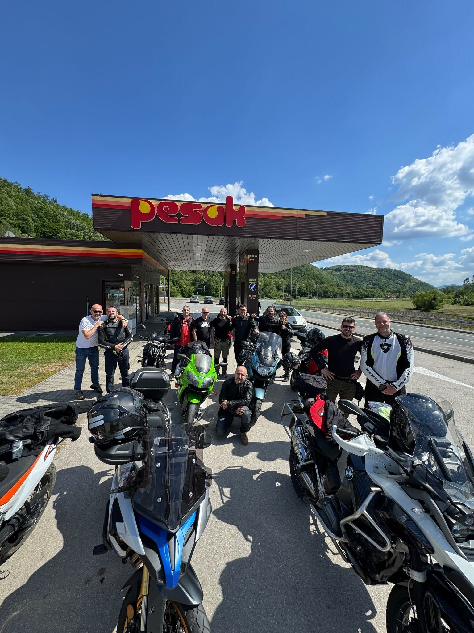 Valjevo group ride on a dirt road
